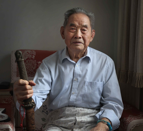 抗戰(zhàn)老兵劉振魁(攝影/尹亞飛)