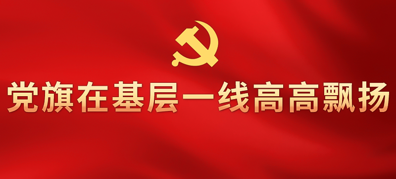 黨旗在基層一線高高飄揚